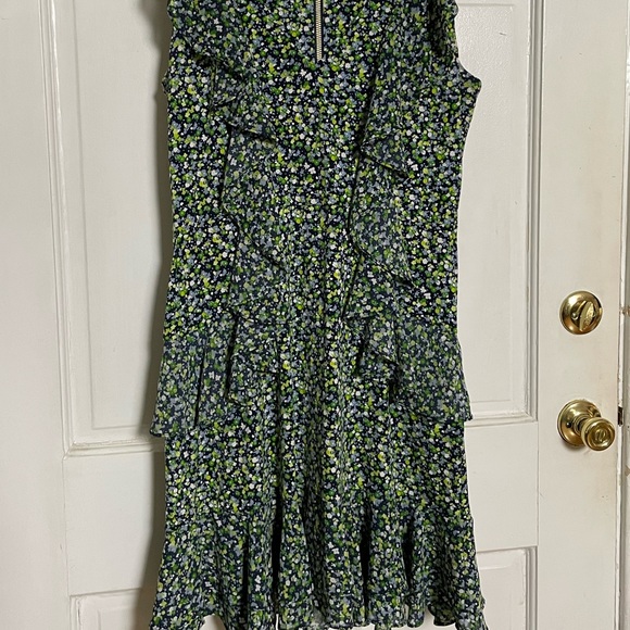 Michael Kors Wildflower Cascade Ruffle Dress small - Picture 7 of 7